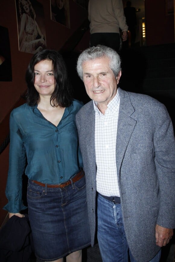 Marianne Denicourt et Claude Lelouch à la soirée où Arlette Gordon a été décorée, au club 13 à Paris le 23 septembre.
