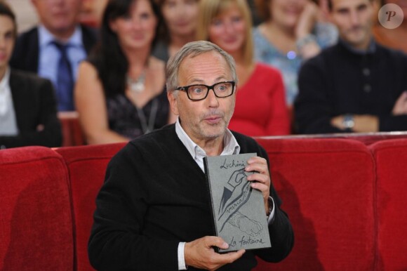 Fabrice Luchini invité d'honneur de Vivement Dimanche, enregistrement de l'émission à Paris, le 26 septembre 2012.