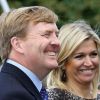 Le prince Willem-Alexander et la princesse Maxima lors de la Journée des voisins, le 22 septembre 2012 à Uden.