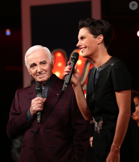 Alessandra Sublet présente Hier Encore, sur une idée de Charles Aznavour.
Photo exclusive. Interdiction de reproduction