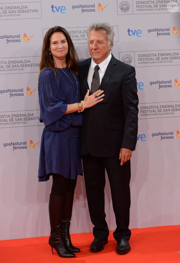 Dustin Hoffman et sa femme Lisa Gottsegen au festival du film de San Sebastian, le 29 septembre 2012.