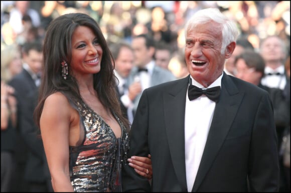 Jean-Paul Belmondo et sa compagne Barbara Gandolfi à Cannes en mai 2011