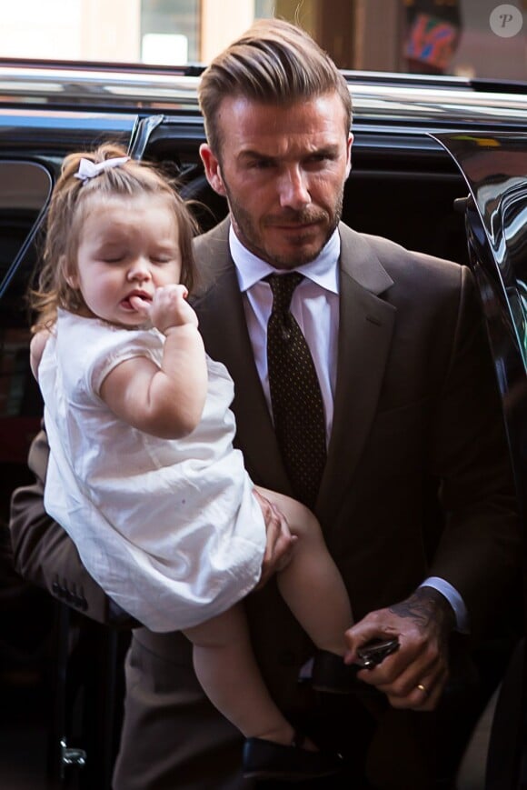 Victoria Beckham et sa fille Harper à New York, le 9 septembre 2012.