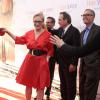 Meryl Streep avec Steve Carell et Tommy Lee Jones à la première du film "Tous les espoirs sont permis" au théâtre SVA à New York.