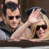 Jennifer Aniston et Justin Theroux de passage à Paris le 14 juin 2012.