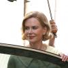 Nicole Kidman, ravissante sur le tournage de Grace de Monaco réalisé par Olivier Dahan - Menton, France, le 9 octobre 2012