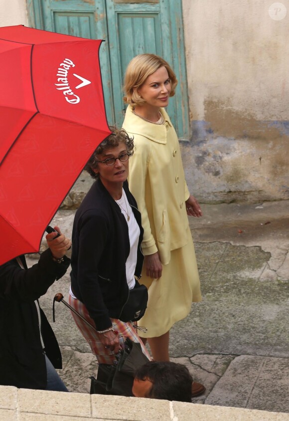 Nicole Kidman incarne Grace de Monaco sous la direction d'Olivier Dahan - Menton, France, le 9 octobre 2012