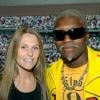 Djibril Cisse et sa femme Jude à Roland-Garros le 3 juin 2006 à Paris