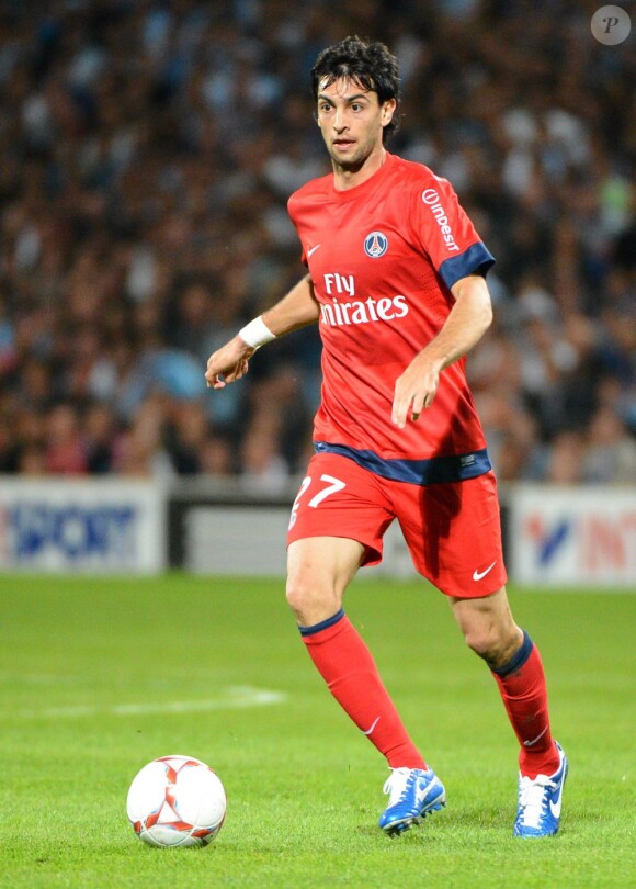 Javier Pastore lors de la rencontre entre  l'Olympique de Marseille et le Paris Saint-Germain à Marseille le 7 octobre 2012