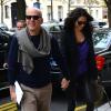 Bruce Willis et son épouse Emma Heming à Paris, le 16 octobre 2012.
