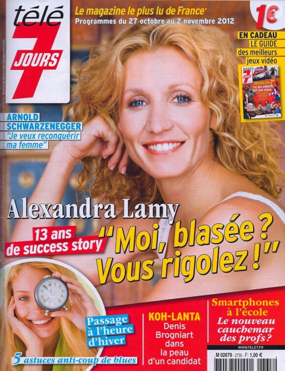 Alexandra Lamy en couverture de Télé 7 Jours le 22 octobre 2012