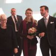 Le prince Guillaume, grand-duc héritier du Luxembourg, et sa fiancée Stéphanie de Lannoy, contesse de Belgique, sont reçus au Grand Théâtre de la capitale avant leurs noces, le 19 octobre 2012.