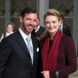 Le prince Guillaume et sa fiancée Stéphanie de Lannoy, contesse de Belgique, sont reçus au Grand Théâtre de la capitale avant leurs noces, le 19 octobre 2012.