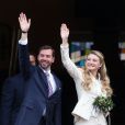 Mariage civil du prince Guillaume de Luxembourg et la comtesse Stephanie de Lannoy a l'hotel de ville de Luxembourg. Le 19 octobre 2012