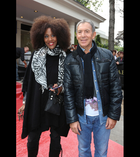 François Feldman et Joniece Jamison lors de l'enregistrement de l'émission Champs-Elysées, le 18 octobre 2012 à Paris