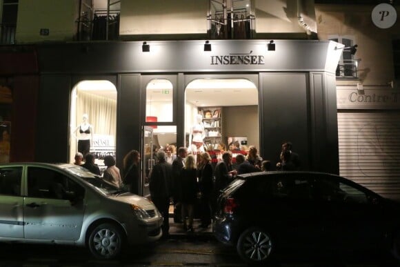 Exclusif - Inauguration de la boutique de lingerie Insensee à Paris, le 18 Octobre 2012.