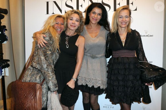 Exclusif - Fiona Gélin, Grâce de Capitani , Jovanka Sopalovic et Gabrielle Lazure assistent à l'inauguration de la boutique de lingerie Insensee à Paris, le 18 Octobre 2012.