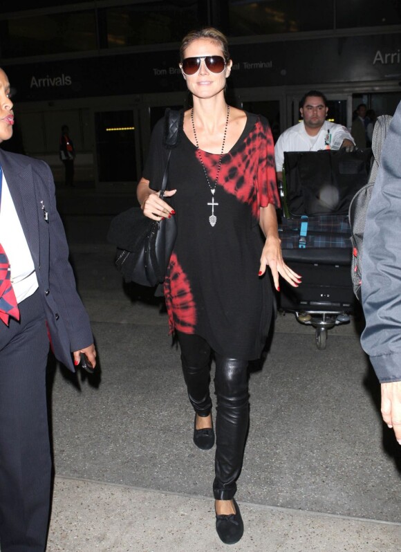 Heidi Klum à l'aéroport de Los Angeles, le 20 octobre 2012.