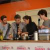 Grégory Cuilleron, Alex Goude, Tabata et Ruben de Top Chef 2012 lors de la deuxième édition du Salon Cuisinez à la Porte de Versailles le 19 octobre 2012