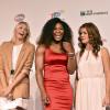 Maria Sharapova, Serena Williams, Agnieszka Radwanska prennent la pose lors du tirage au sort des groupes du Masters à Istanbul le 21 octobre 2012