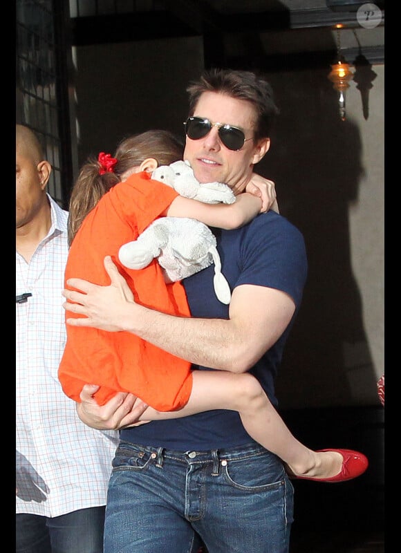 Tom Cruise et sa fille Suri à New York en juillet 2012.