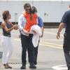 Tom Cruise et Suri font un tour d'hélicoptère à New York le 18 juillet 2012.