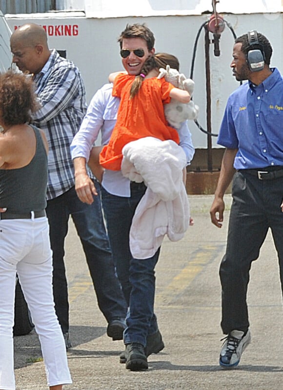 Tom Cruise et sa fille à New York pour un vol au dessus de New York le 18 juillet 2012.