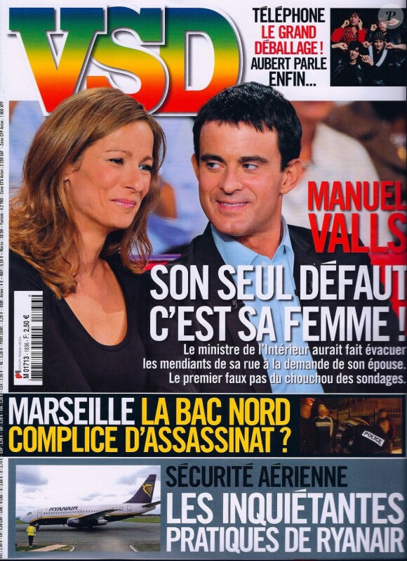 La couverture du magazine VSD en kiosques le 1er novembre 2012.