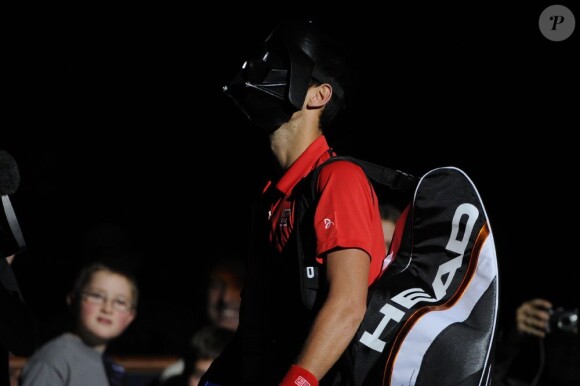 Novak Djokovic lors de son entrée en lice au Masters 1000 de Paris Bercy le 31 octobre 2012