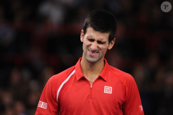 Novak Djokovic lors de son entrée en lice au Masters 1000 de Paris Bercy le 31 octobre 2012