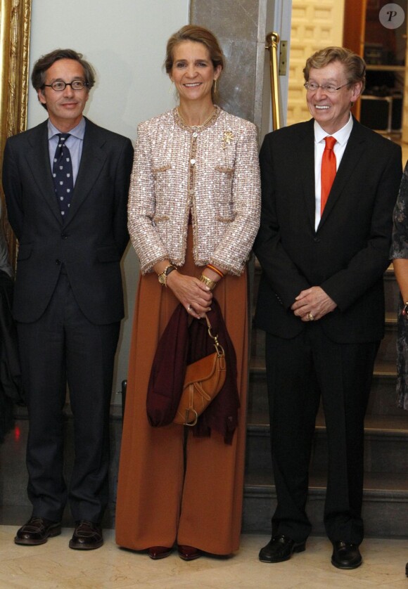L'infante Elena d'Espagne à Madrid le 16 octobre 2012 pour le premier prix d'architecture classique et de restauration.