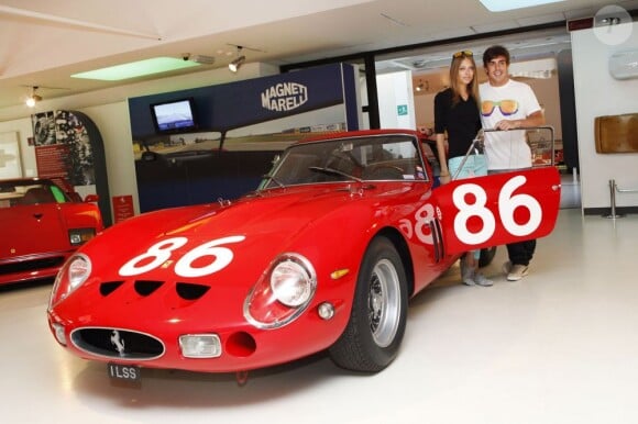 Fernando Alonso et sa dulcinée Dasha Kapustina visite le musée Ferrari le 23 juillet 2012 à Maranello