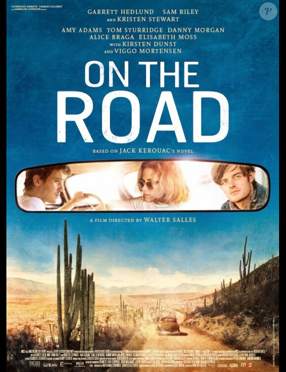 Affiche du film On the road avec Kristen Stewart sorti en France le 23 mai 2012.