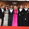 L'équipe du film On the road avec Kristen Stewart au Festival de Cannes le 23 mai 2012.
