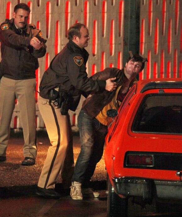 Daniel Radcliffe arrêté sur le tournage de Horns à Vancouver, le 3 novembre 2012.