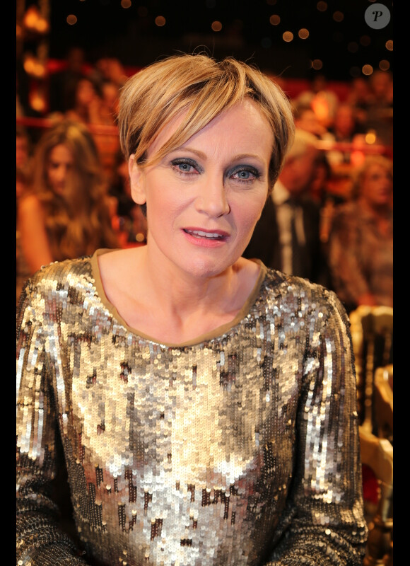 Patricia Kaas en promo sur le plateau de l'émission Le Plus Grand Cabaret du Monde, le 2 octobre, diffusion le 1er décembre 2012.