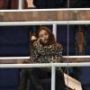 Irina Shayk passionnée par le match de son homme Cristiano Ronaldo avec le Real Madrid face au Borussia Dortmund le 6 novembre 2012 au Santiago Bernabeu de Madrid