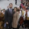 Felipe et Letizia d'Espagne étaient le 7 novembre 2012 en déplacement dans la communauté autonome d'Aragon pour le 600e anniversaire de la Concorde d'Alcañiz et du Compromis de Caspe.