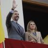 Felipe et Letizia d'Espagne étaient le 7 novembre 2012 en déplacement dans la communauté autonome d'Aragon pour le 600e anniversaire de la Concorde d'Alcañiz et du Compromis de Caspe.