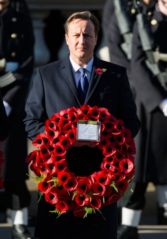 David Cameron. Célébrations du Remembrance Sunday (Dimanche du Souvenir), au cénotaphe de Londres le 11 novembre 2012.