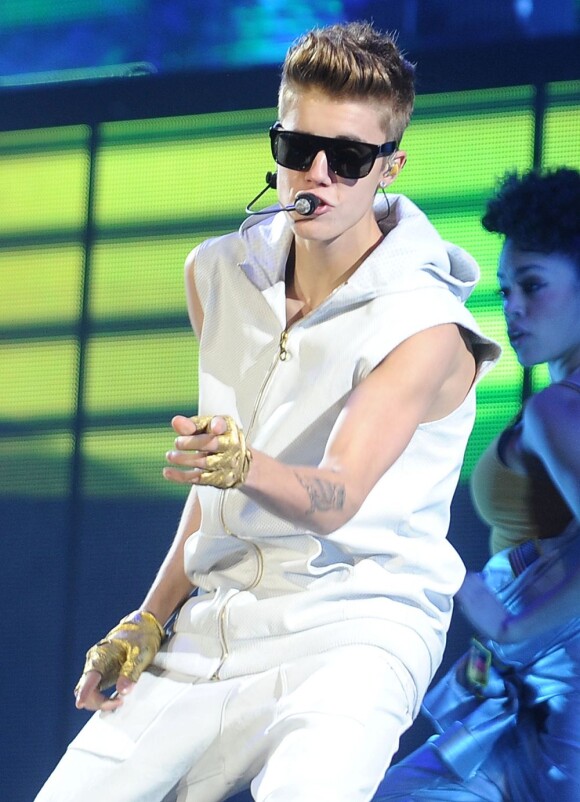 Justin Bieber en concert à New York le 9 novembre 2012.