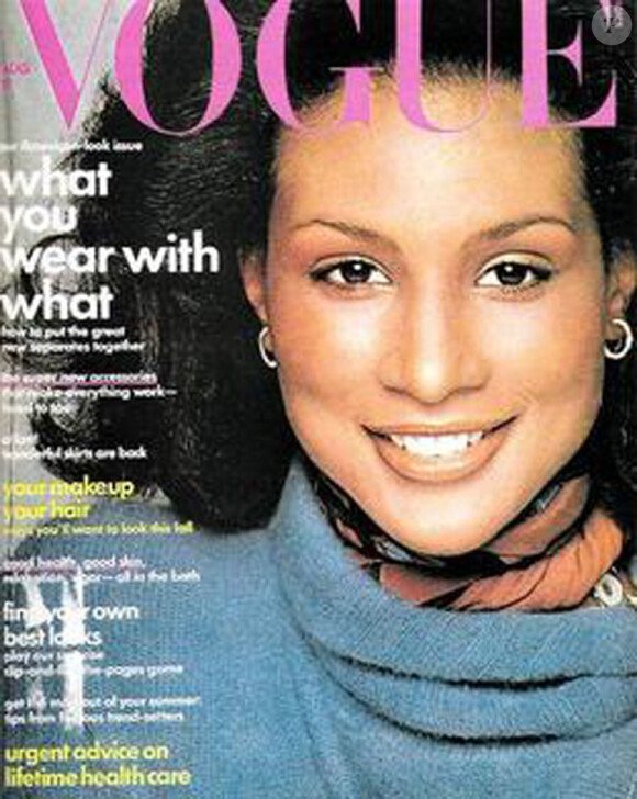 Couverture du magazine Vogue de 1974 avec Beverly Johnson. C'est la première fois qu'un mannequin noir faisait la Une.