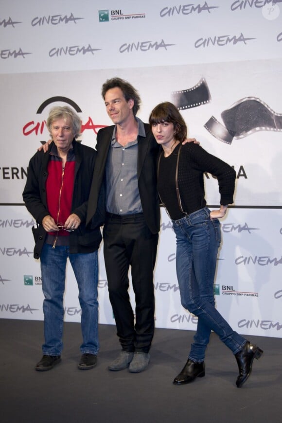 Le producteur David Mathieu-Mahias, Lou Doillon et son père Jacques Doillon présentent Un enfant de toi au 7e Festival du Film de Rome, le 15 novembre 2012.