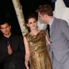 Kristen Stewart, Robert Pattinson et Taylor Lautner à la première de Twilight - chapitre 5 : Révélation (2e partie) à Berlin le 16 novembre 2012.