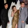 Kristen Stewart, Robert Pattinson et Taylor Lautner à la première de Twilight - chapitre 5 : Révélation (2e partie) à Berlin le 16 novembre 2012.