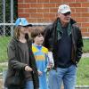 Harrison Ford et Calista Flockhart après le mach de football de leurs fils Liam, le 17 novembre 2012.