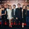 L'équipe réunie lors de l'avant-première du film Populaire à Paris le 19 novembre 2012