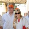 Le prince Willem-Alexander et la princesse Maxima des Pays-Bas au deuxième jour de leur visite officielle au Brésil : en visite à Lagoa de la société néerlandaise CRV Lagoa, qui produit des aliments pour animaux, le 20 novembre 2012.