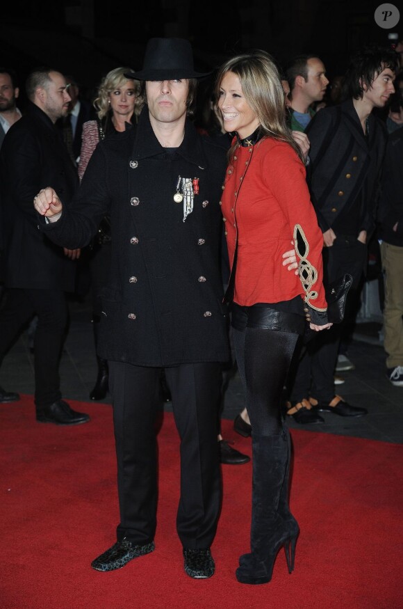 Liam Gallagher et son épouse Nicole Appleton à Londres, le 18 octobre 2012.