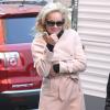 Sharon Stone très féminine sur le tournage de Fading Gigolo à New York, le 26 novembre 2012.